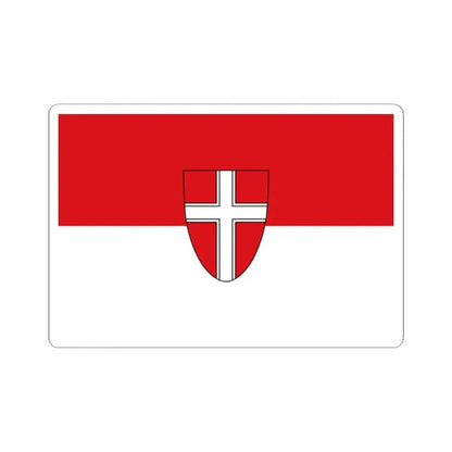 Flag of Vienna state (Austria) STICKER Vinyl Kiss-Cut Decal 2 Inch White - The Sticker Space