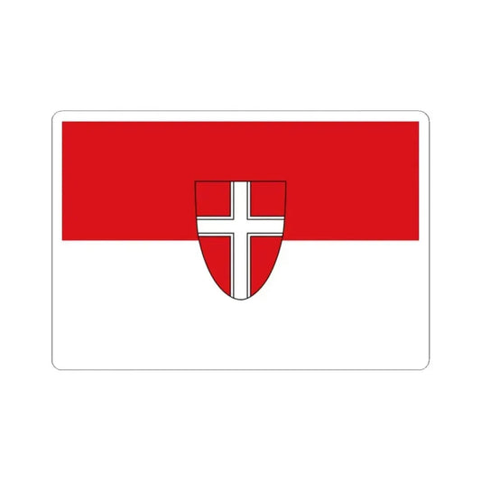 Flag of Vienna state (Austria) STICKER Vinyl Kiss-Cut Decal 2 Inch White - The Sticker Space