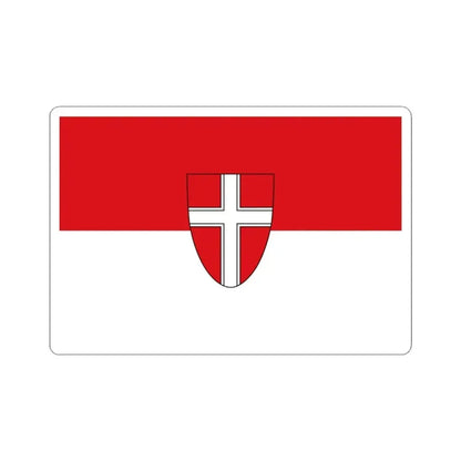 Flag of Vienna state (Austria) STICKER Vinyl Kiss-Cut Decal 3 Inch White - The Sticker Space