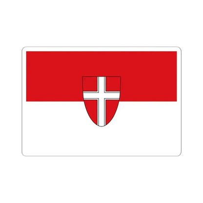 Flag of Vienna state (Austria) STICKER Vinyl Kiss-Cut Decal 6 Inch White - The Sticker Space