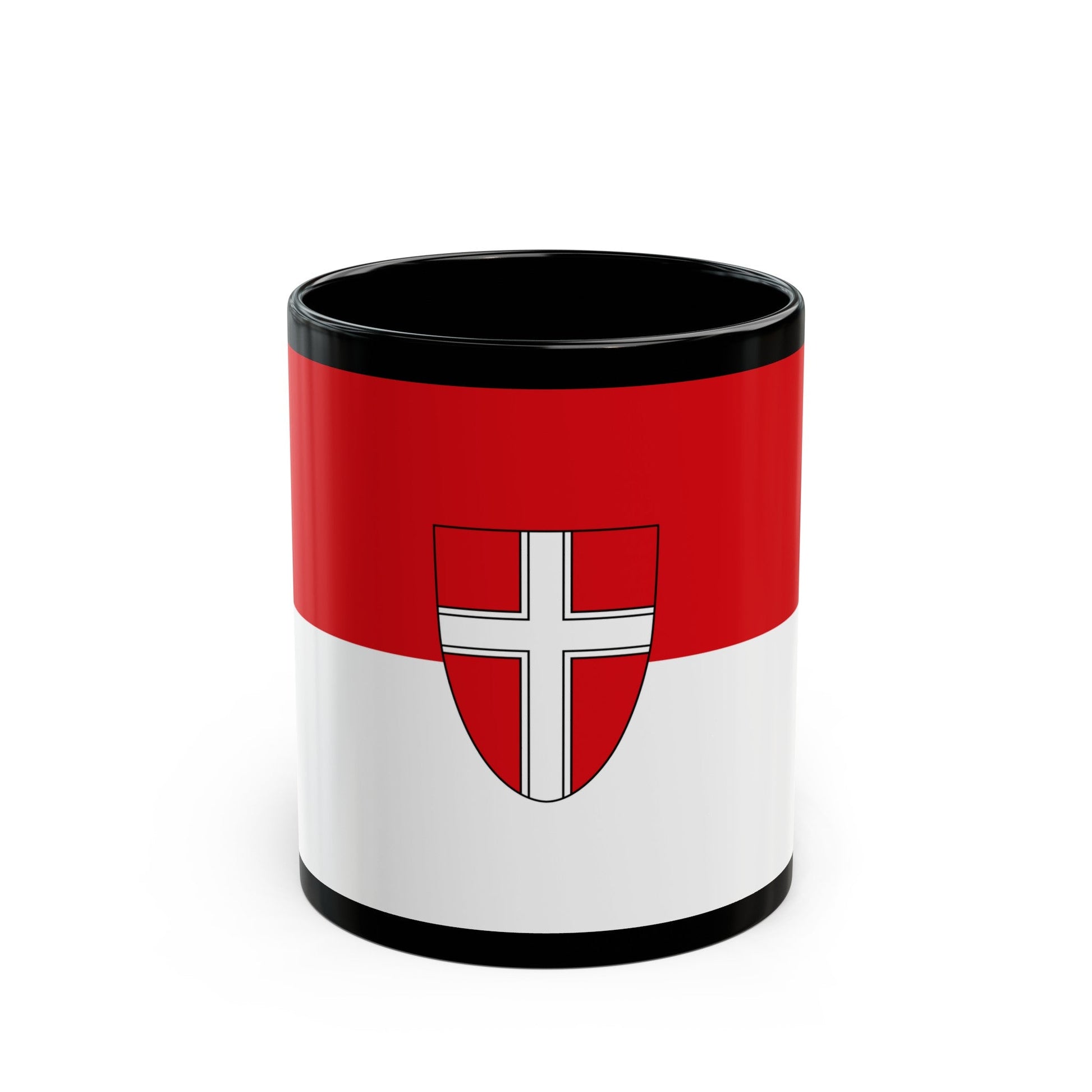 Flag of Vienna Wien Austria - Black Coffee Mug-11oz-The Sticker Space