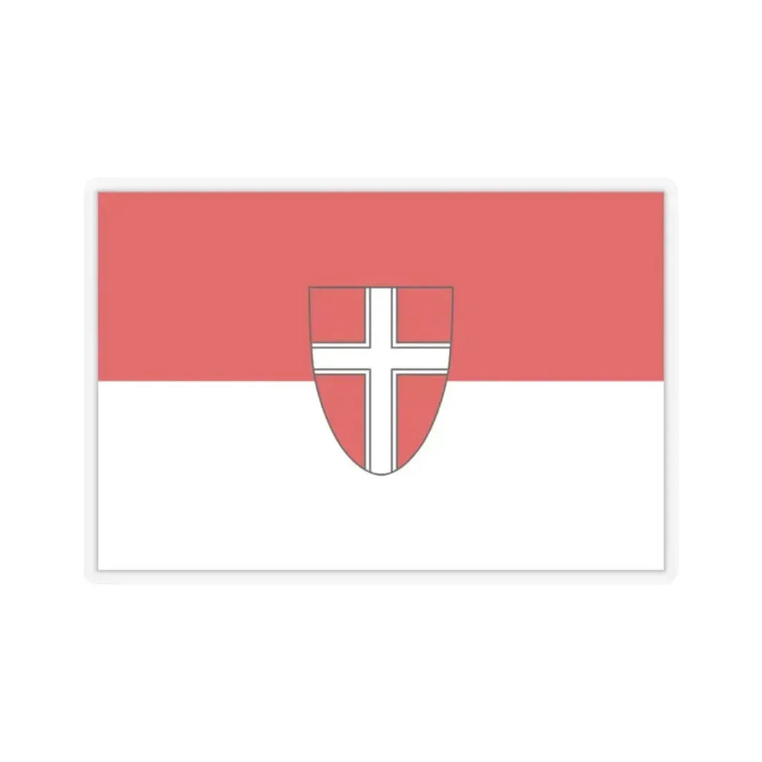 Flag of Vienna Wien Austria - STICKER Vinyl Kiss-Cut Decal 2 Inch Transparent - The Sticker Space