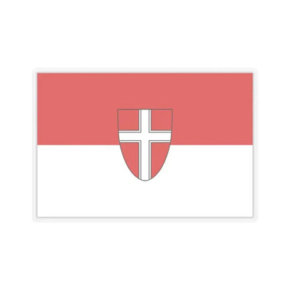 Flag of Vienna Wien Austria - STICKER Vinyl Kiss-Cut Decal 2 Inch Transparent - The Sticker Space