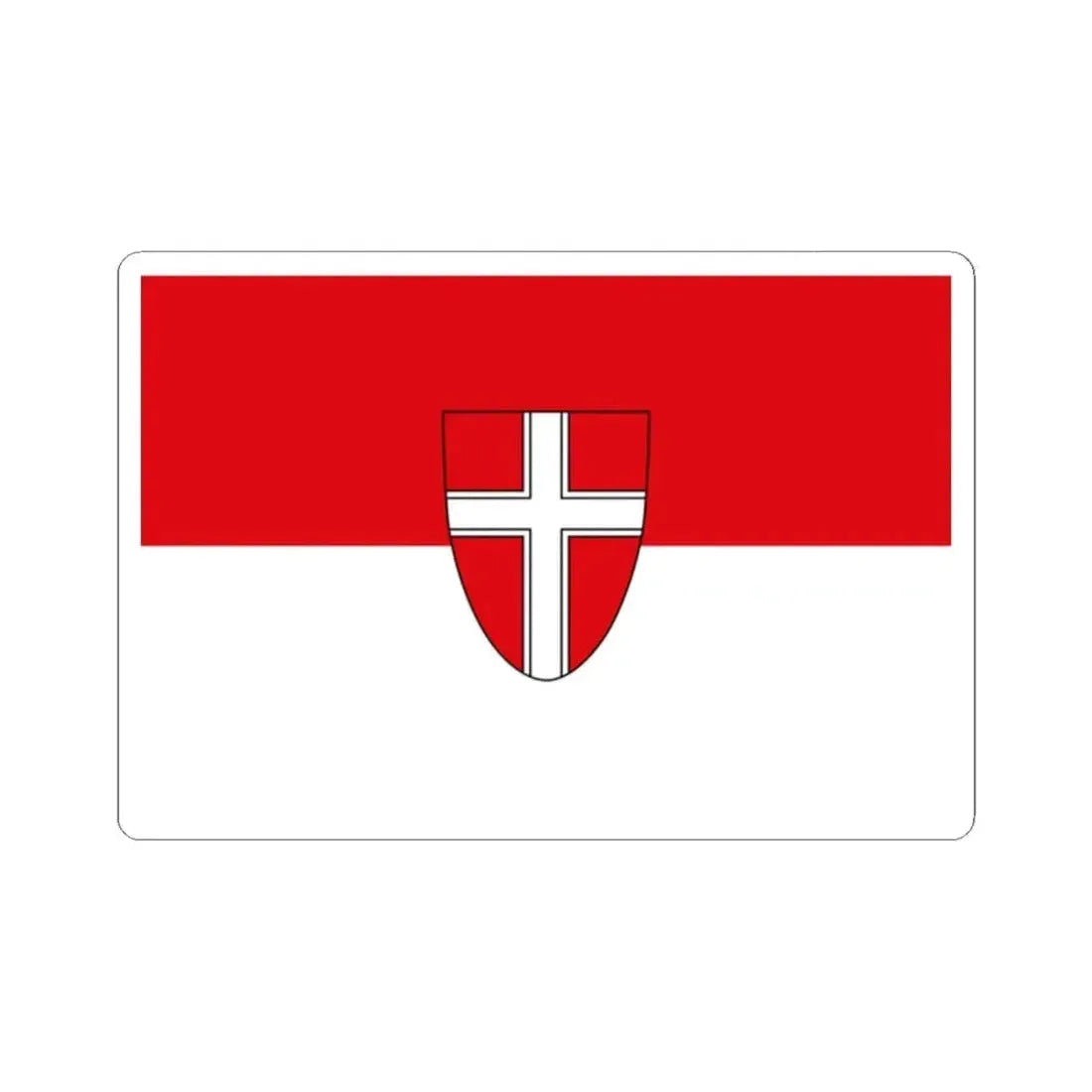Flag of Vienna Wien Austria - STICKER Vinyl Kiss-Cut Decal 2 Inch White - The Sticker Space