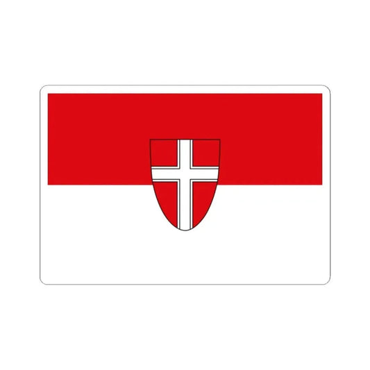 Flag of Vienna Wien Austria - STICKER Vinyl Kiss-Cut Decal 2 Inch White - The Sticker Space