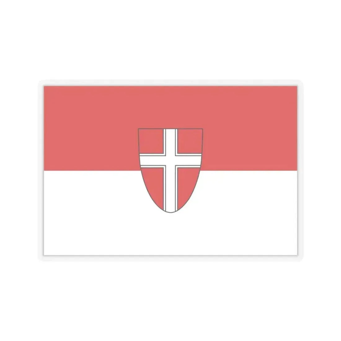 Flag of Vienna Wien Austria - STICKER Vinyl Kiss-Cut Decal 3 Inch Transparent - The Sticker Space