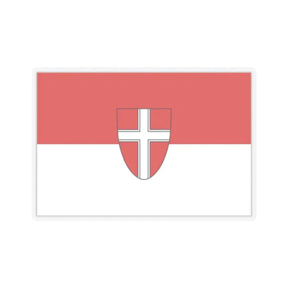 Flag of Vienna Wien Austria - STICKER Vinyl Kiss-Cut Decal 3 Inch Transparent - The Sticker Space
