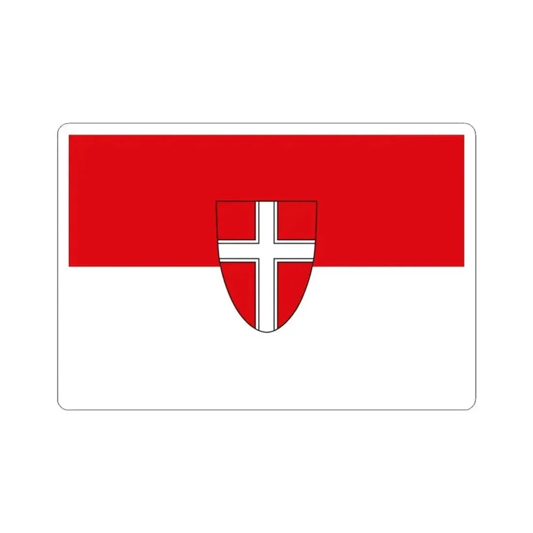 Flag of Vienna Wien Austria - STICKER Vinyl Kiss-Cut Decal 3 Inch White - The Sticker Space