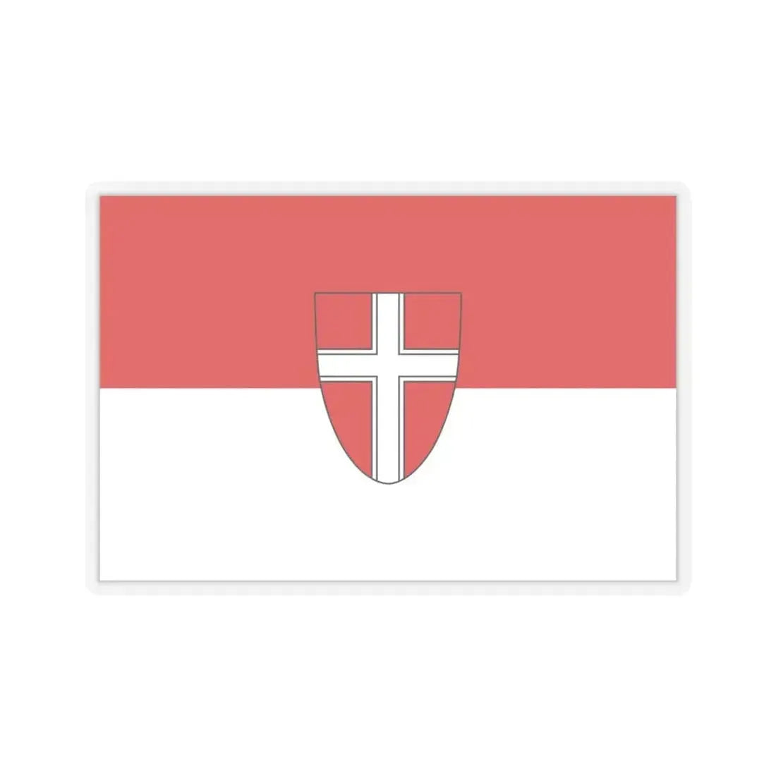 Flag of Vienna Wien Austria - STICKER Vinyl Kiss-Cut Decal 4 Inch Transparent - The Sticker Space