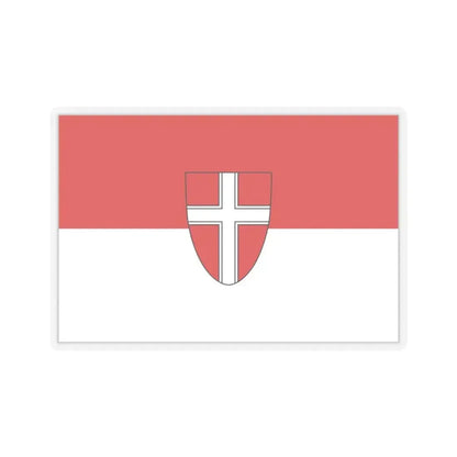 Flag of Vienna Wien Austria - STICKER Vinyl Kiss-Cut Decal 4 Inch Transparent - The Sticker Space
