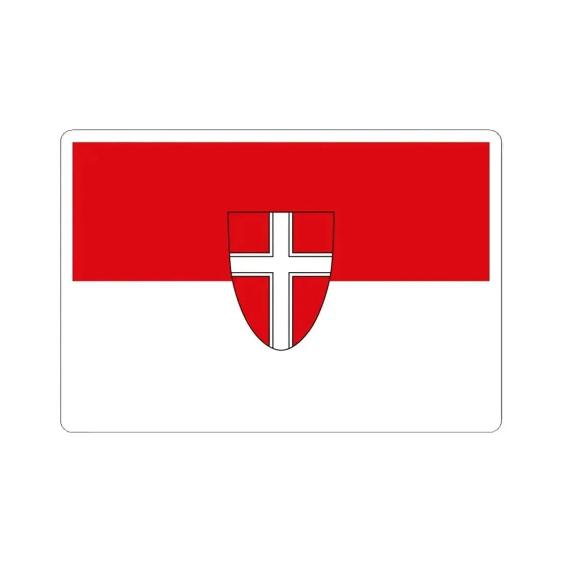 Flag of Vienna Wien Austria - STICKER Vinyl Kiss-Cut Decal 4 Inch White - The Sticker Space