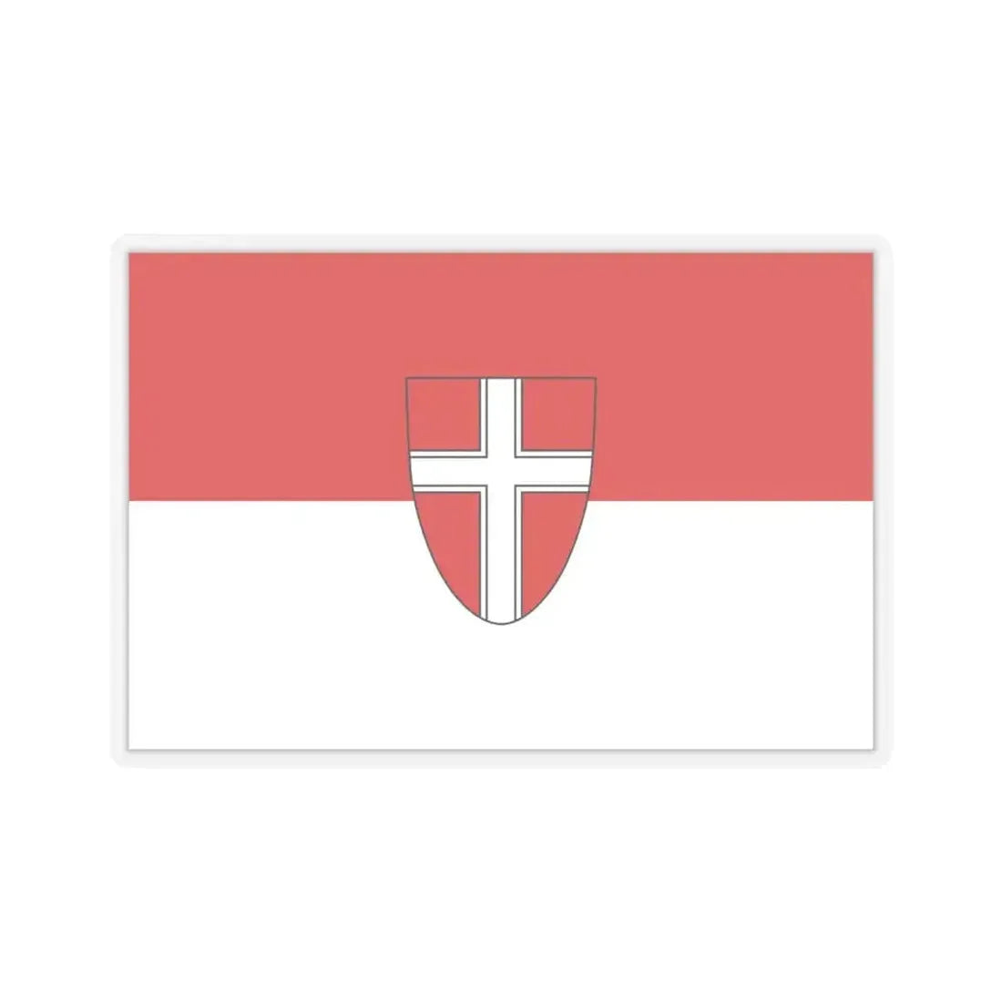 Flag of Vienna Wien Austria - STICKER Vinyl Kiss-Cut Decal 6 Inch Transparent - The Sticker Space