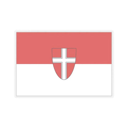 Flag of Vienna Wien Austria - STICKER Vinyl Kiss-Cut Decal 6 Inch Transparent - The Sticker Space