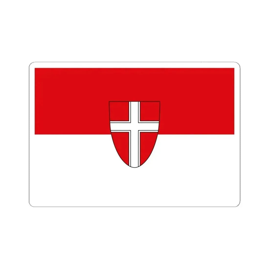 Flag of Vienna Wien Austria - STICKER Vinyl Kiss-Cut Decal 6 Inch White - The Sticker Space