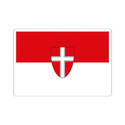Flag of Vienna Wien Austria - STICKER Vinyl Kiss-Cut Decal 6 Inch White - The Sticker Space