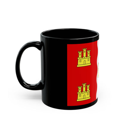 Flag of Vienne France 2 - Black Coffee Mug-The Sticker Space