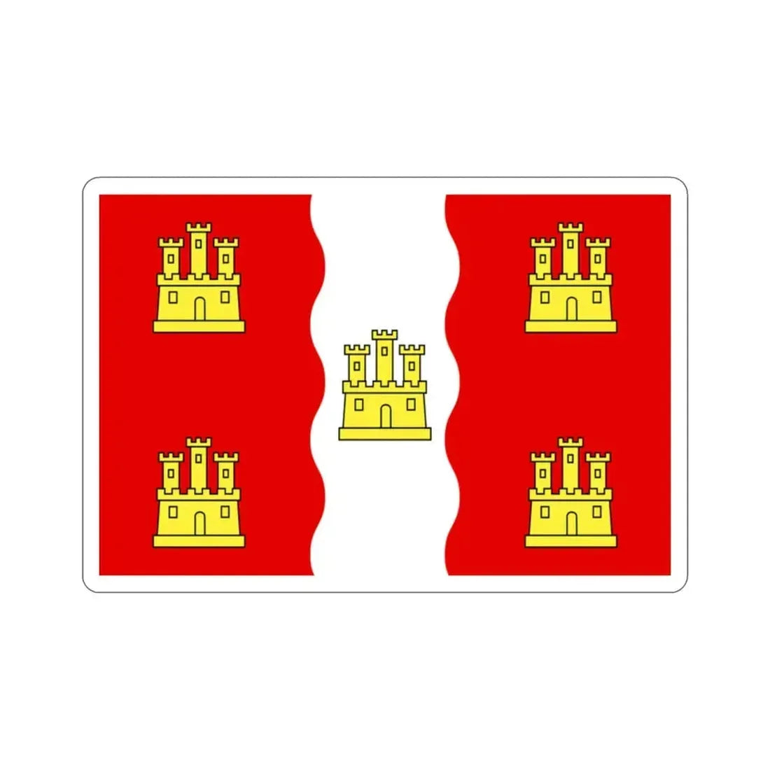 Flag of Vienne France 2 STICKER Vinyl Die-Cut Decal 2 Inch - The Sticker Space