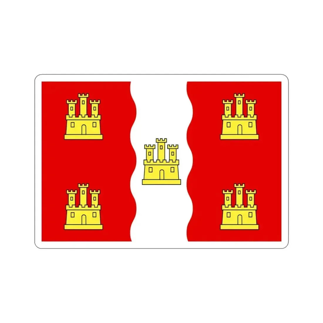 Flag of Vienne France 2 STICKER Vinyl Die-Cut Decal 3 Inch - The Sticker Space