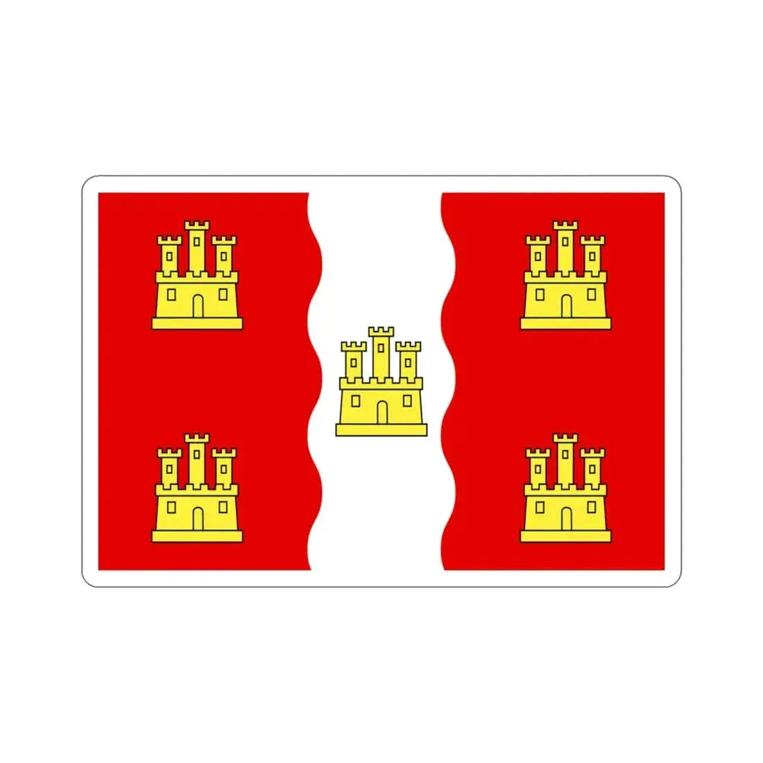 Flag of Vienne France 2 STICKER Vinyl Die-Cut Decal 3 Inch - The Sticker Space