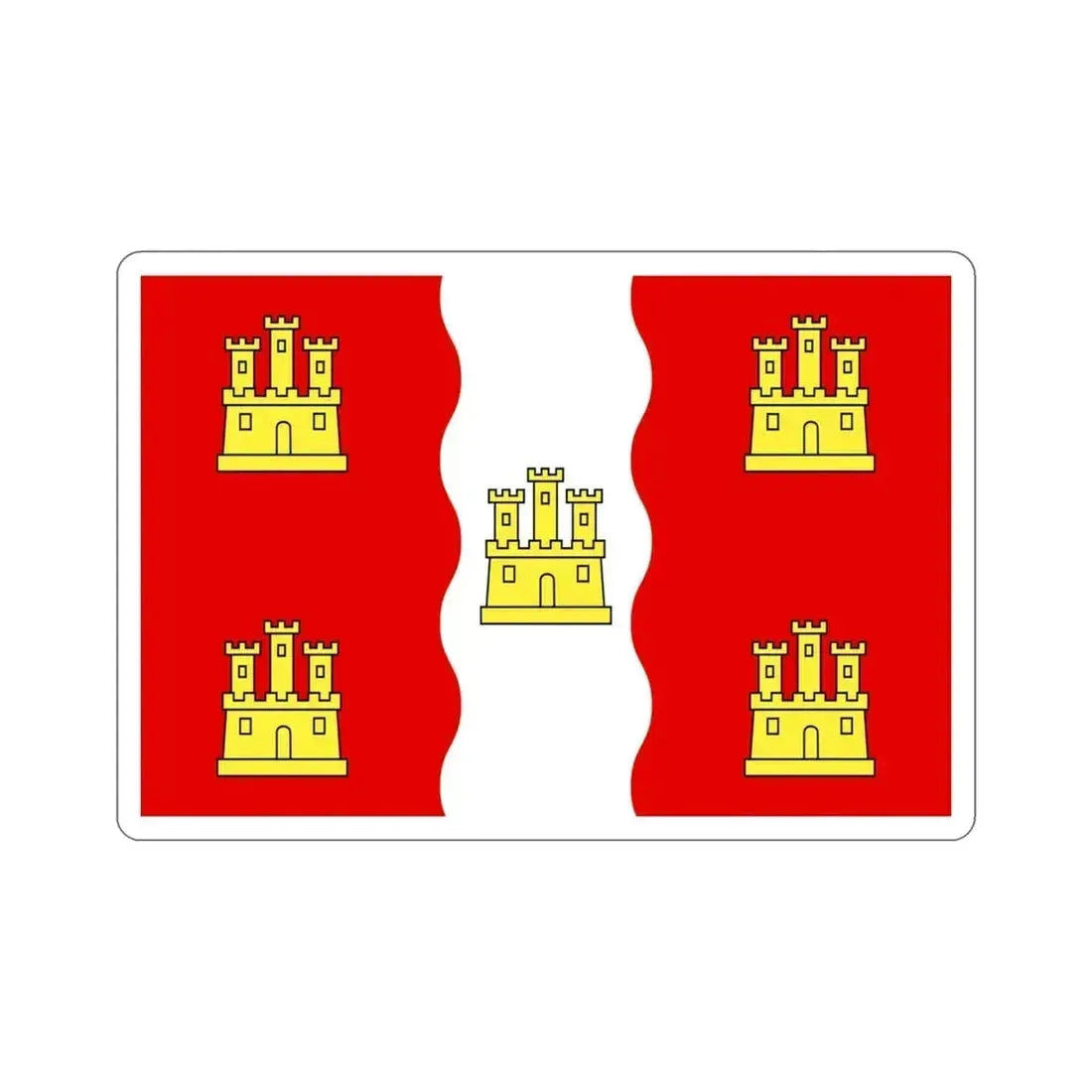 Flag of Vienne France 2 STICKER Vinyl Die-Cut Decal 4 Inch - The Sticker Space