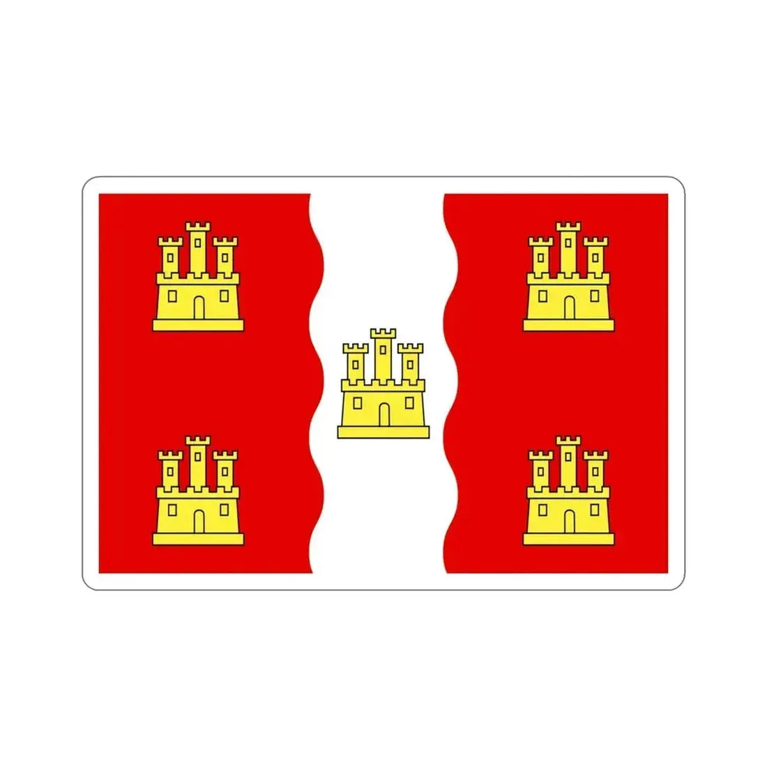 Flag of Vienne France 2 STICKER Vinyl Die-Cut Decal 4 Inch - The Sticker Space