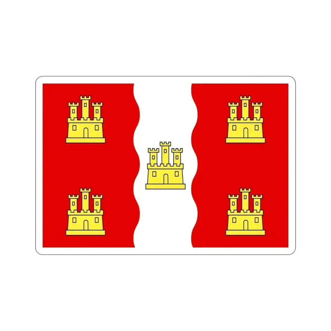 Flag of Vienne France 2 STICKER Vinyl Die-Cut Decal 5 Inch - The Sticker Space