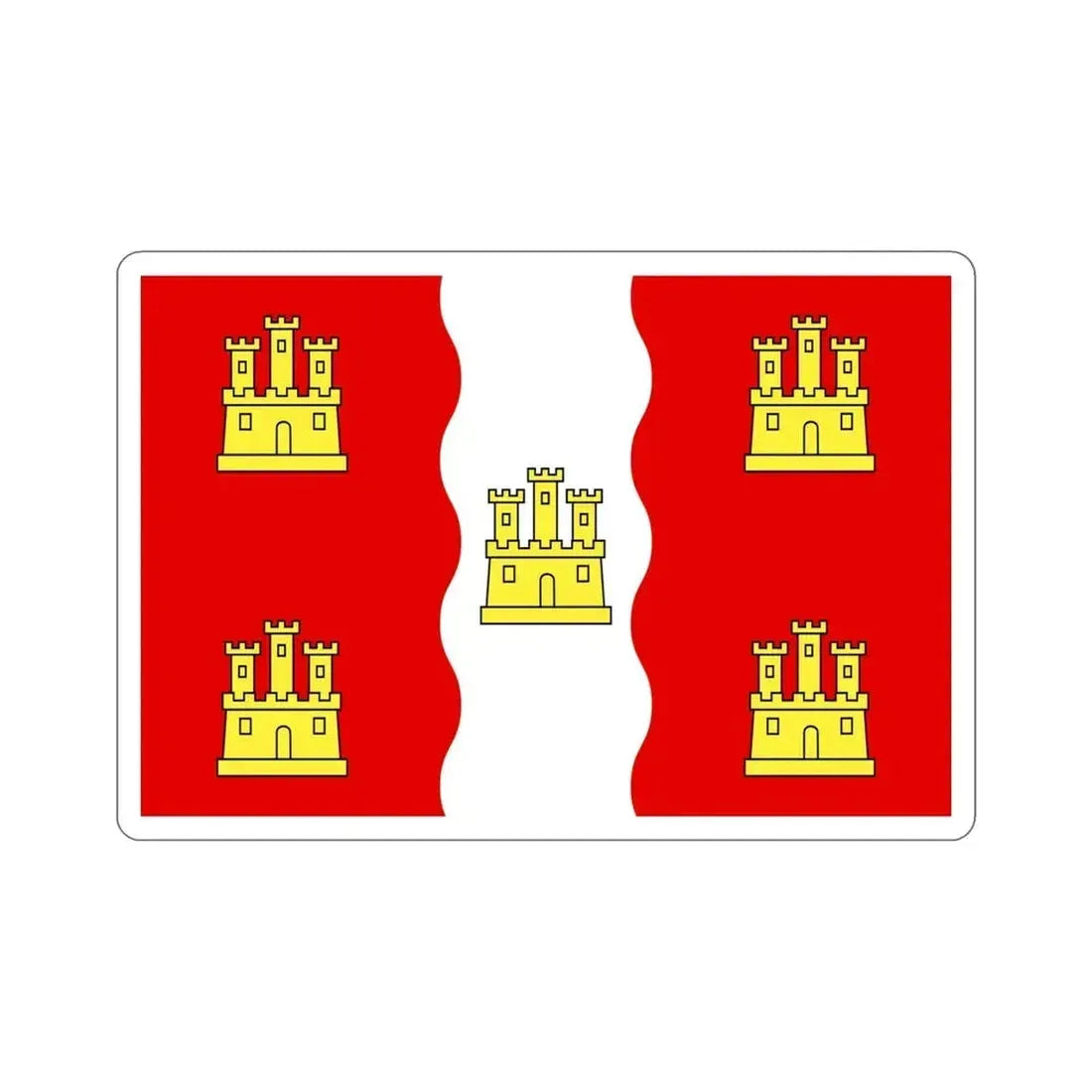 Flag of Vienne France 2 STICKER Vinyl Die-Cut Decal 5 Inch - The Sticker Space