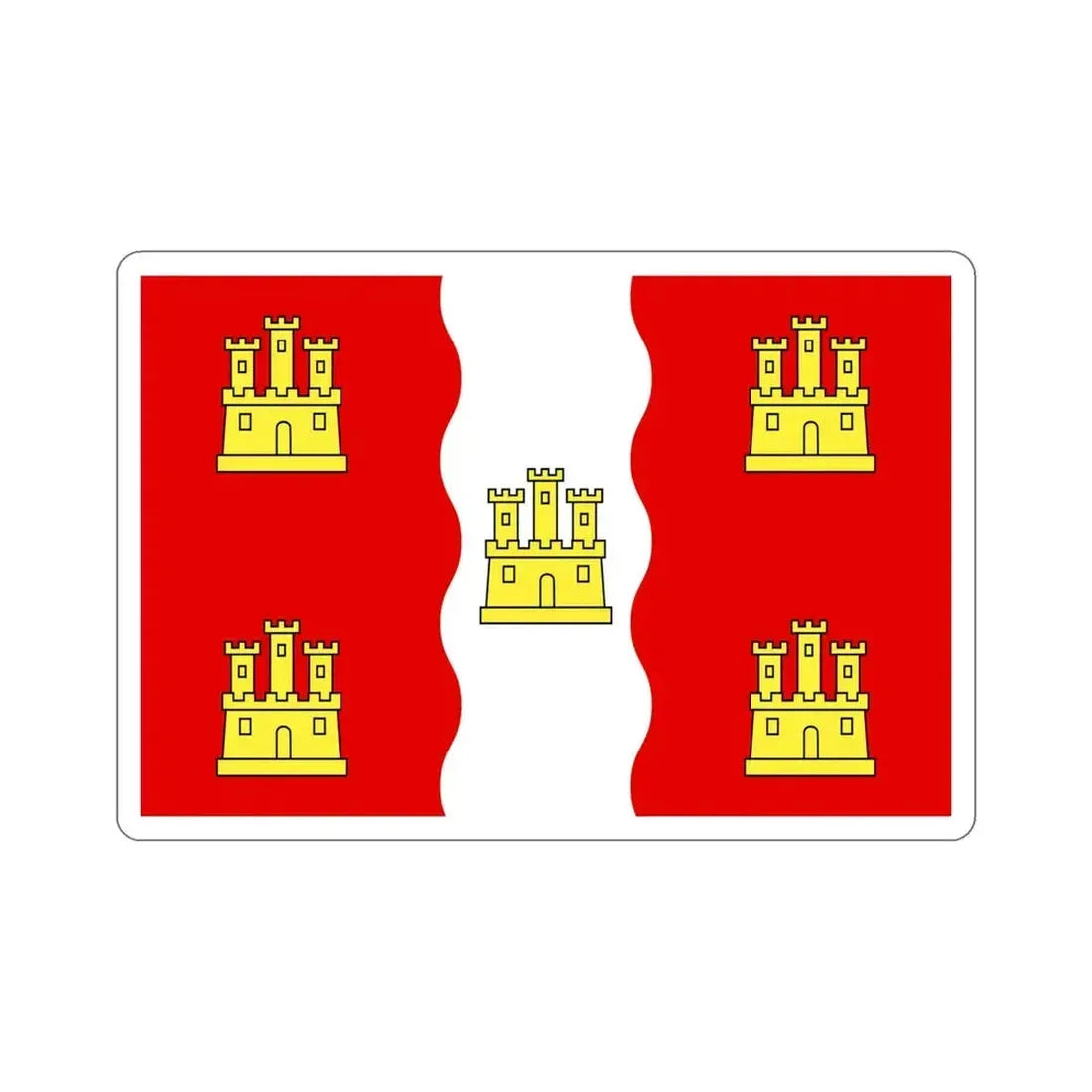 Flag of Vienne France 2 STICKER Vinyl Die-Cut Decal 6 Inch - The Sticker Space