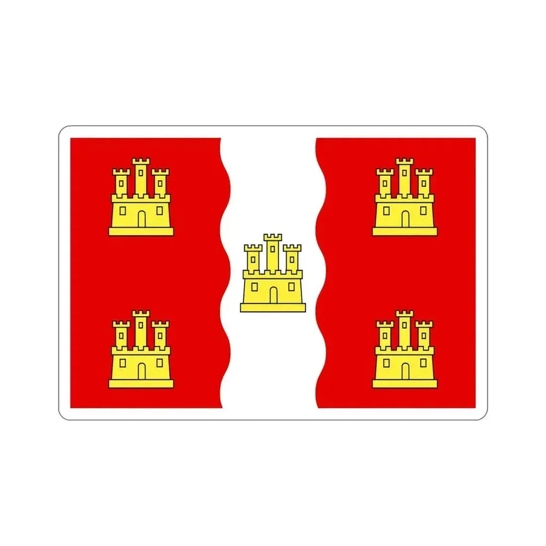 Flag of Vienne France 2 STICKER Vinyl Die-Cut Decal 6 Inch - The Sticker Space