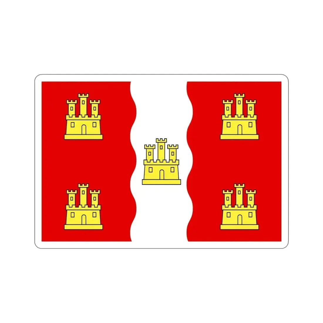 Flag of Vienne France 2 STICKER Vinyl Die-Cut Decal - The Sticker Space