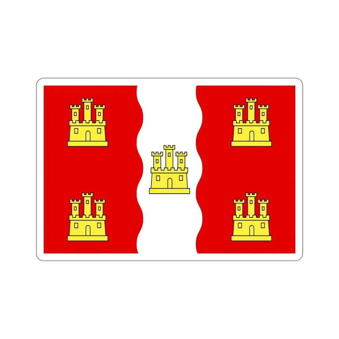 Flag of Vienne France 2 STICKER Vinyl Die-Cut Decal - The Sticker Space