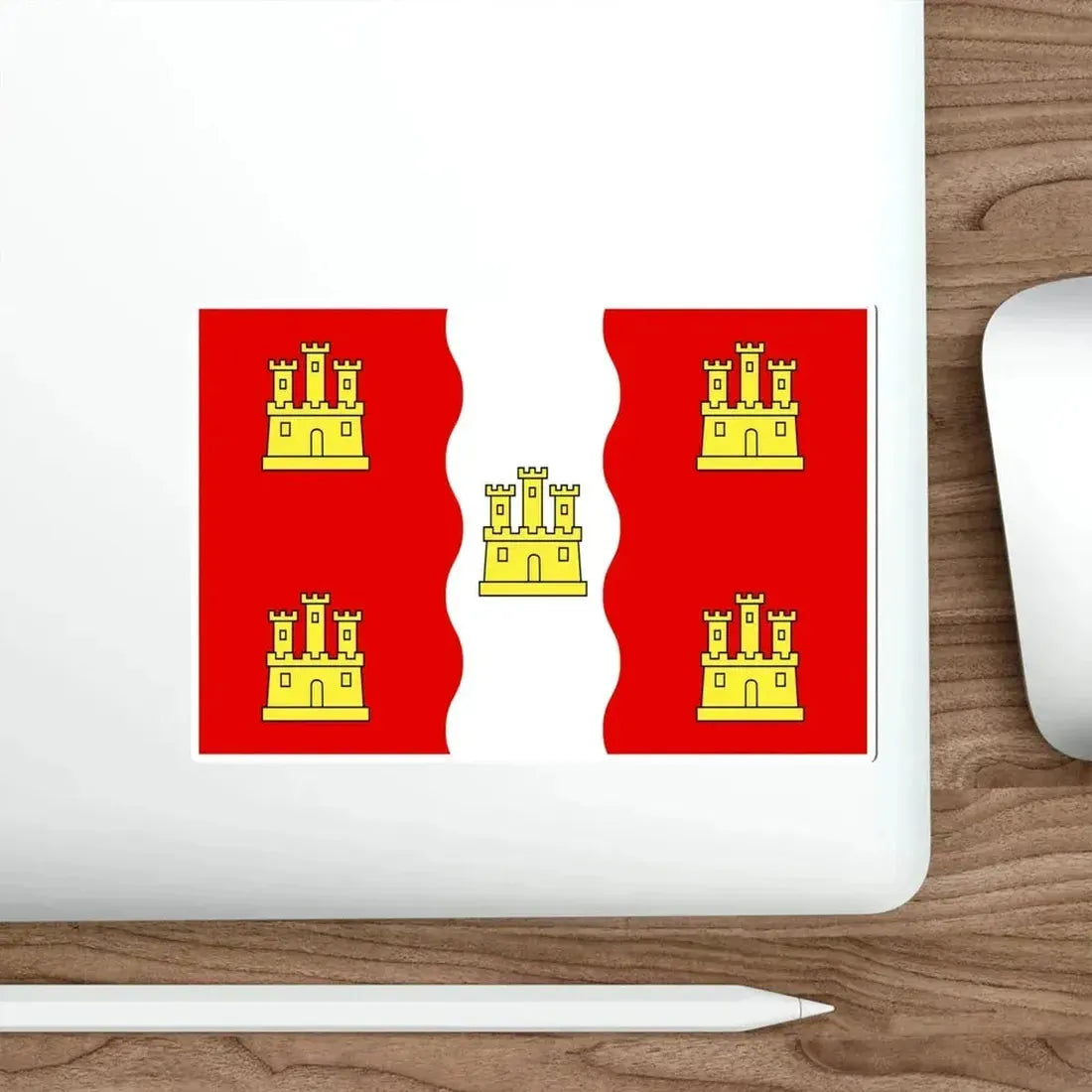 Flag of Vienne France 2 STICKER Vinyl Die-Cut Decal - The Sticker Space