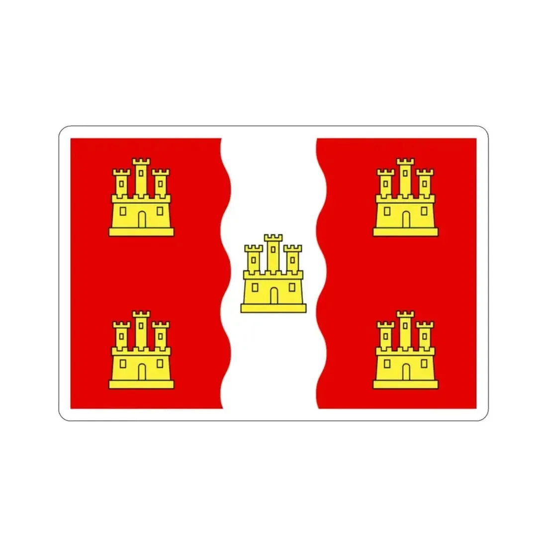 Flag of Vienne France 2 STICKER Vinyl Die-Cut Decal - The Sticker Space