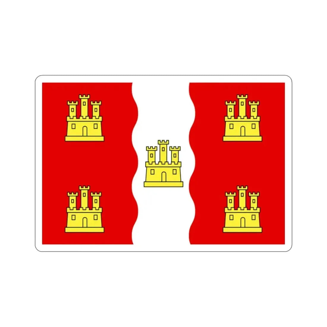 Flag of Vienne France 2 STICKER Vinyl Die-Cut Decal - The Sticker Space