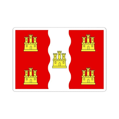 Flag of Vienne France 2 - STICKER Vinyl Kiss-Cut Decal 2 Inch White - The Sticker Space