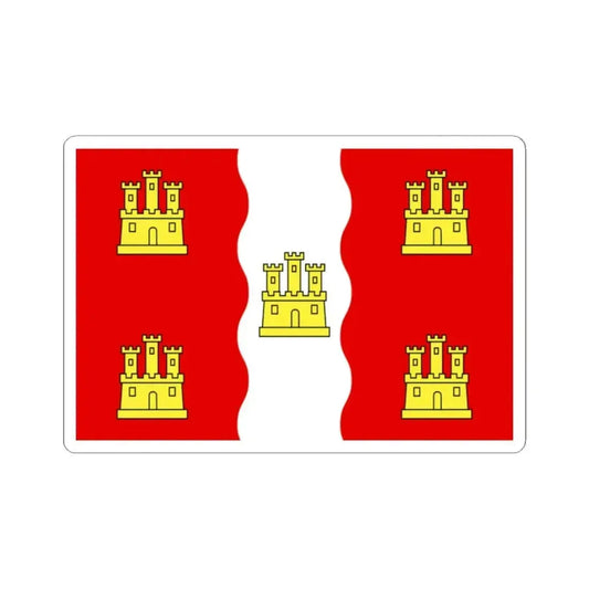 Flag of Vienne France 2 - STICKER Vinyl Kiss-Cut Decal 2 Inch White - The Sticker Space