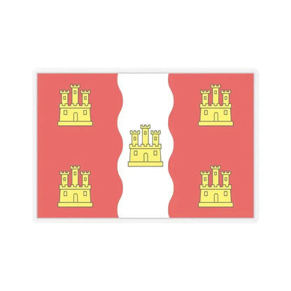 Flag of Vienne France 2 - STICKER Vinyl Kiss-Cut Decal 3 Inch Transparent - The Sticker Space