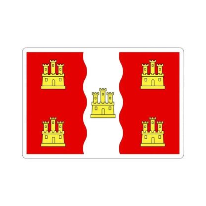 Flag of Vienne France 2 - STICKER Vinyl Kiss-Cut Decal 3 Inch White - The Sticker Space