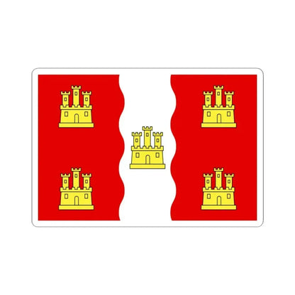 Flag of Vienne France 2 - STICKER Vinyl Kiss-Cut Decal 4 Inch White - The Sticker Space