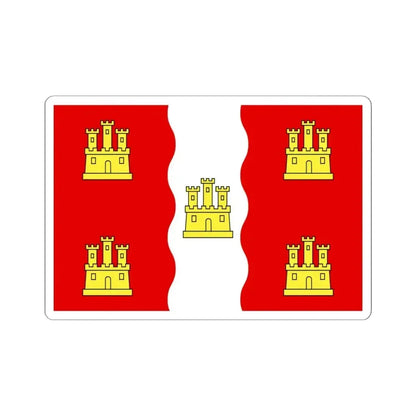 Flag of Vienne France 2 - STICKER Vinyl Kiss-Cut Decal 6 Inch White - The Sticker Space