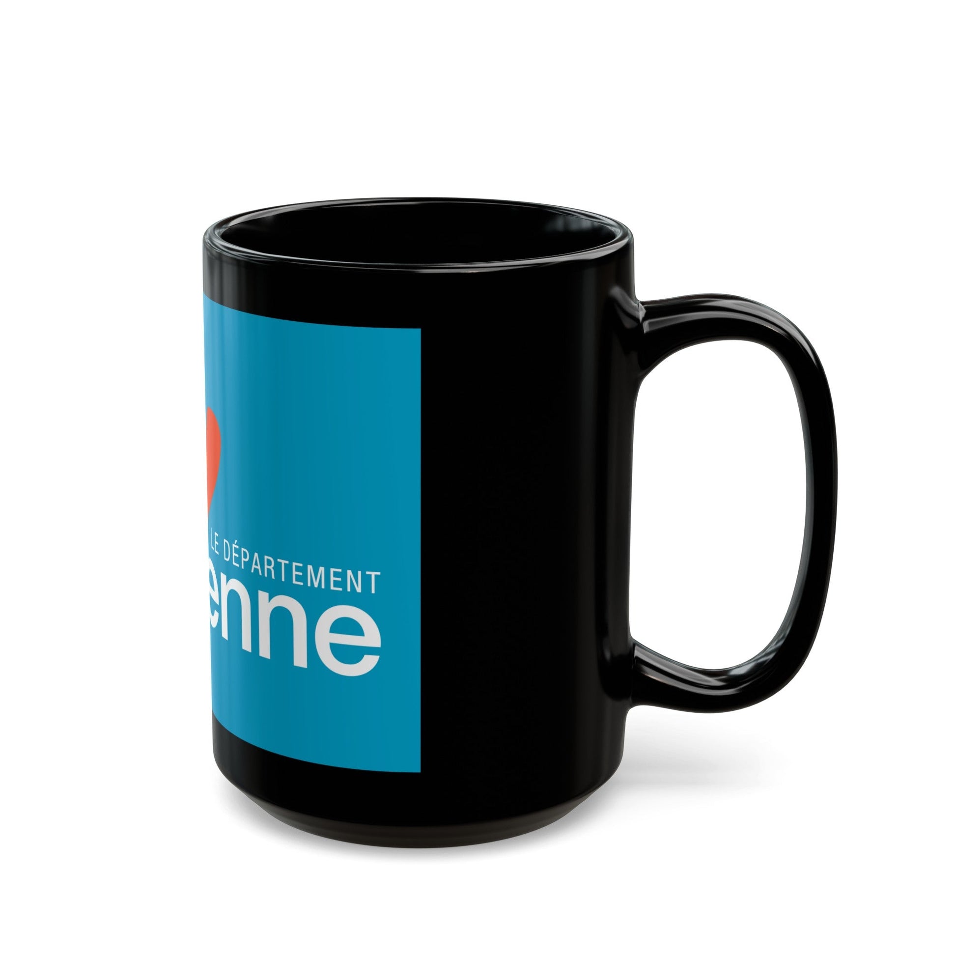 Flag of Vienne France - Black Coffee Mug-The Sticker Space