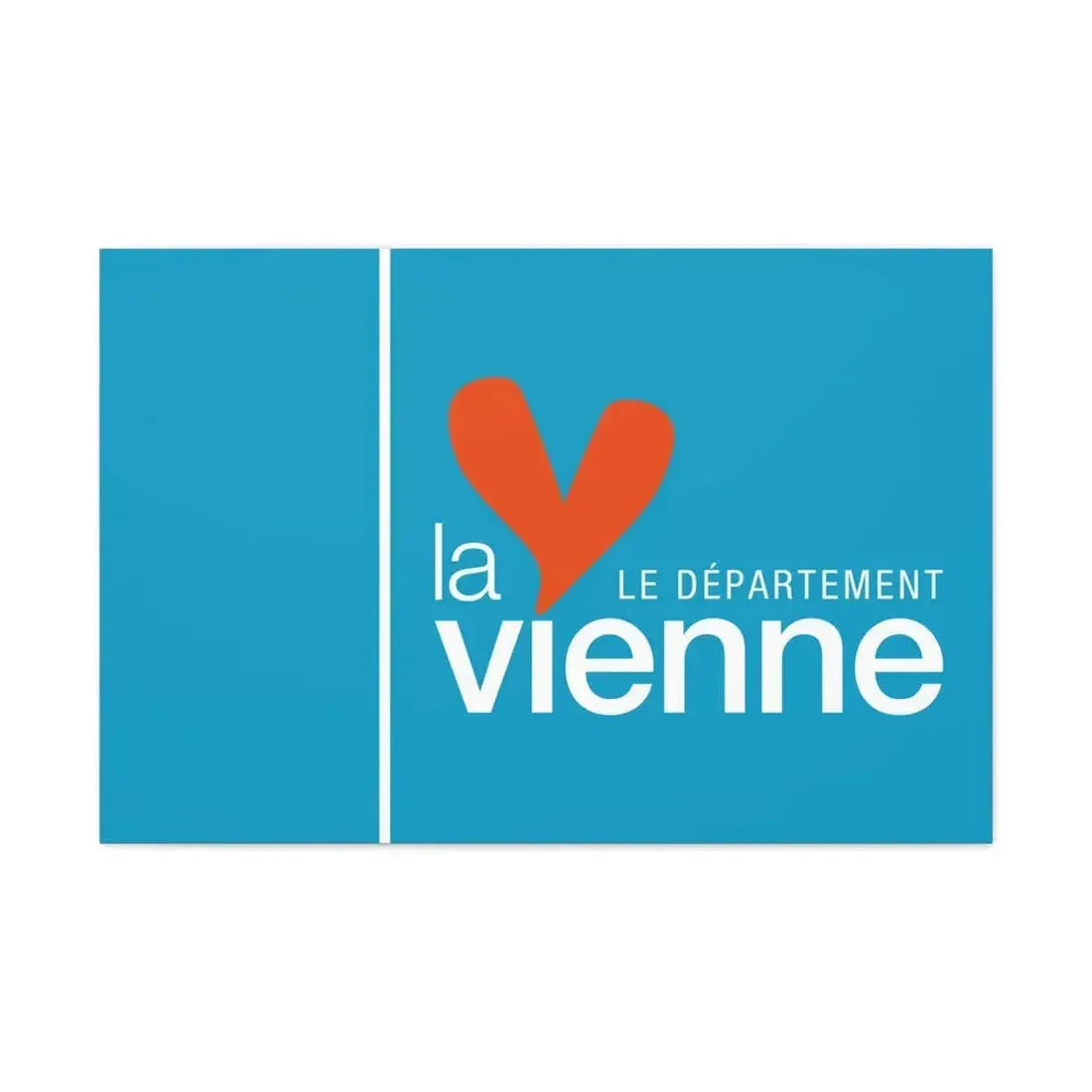 Flag of Vienne France - Canvas Wall Art 36" x 24" 1.25" - The Sticker Space