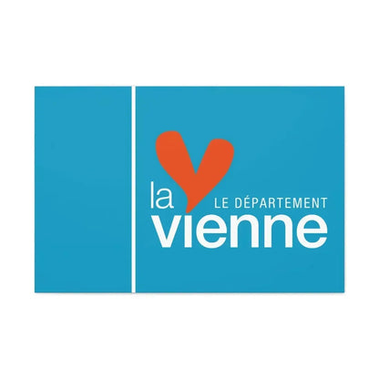 Flag of Vienne France - Canvas Wall Art 36" x 24" 1.25" - The Sticker Space