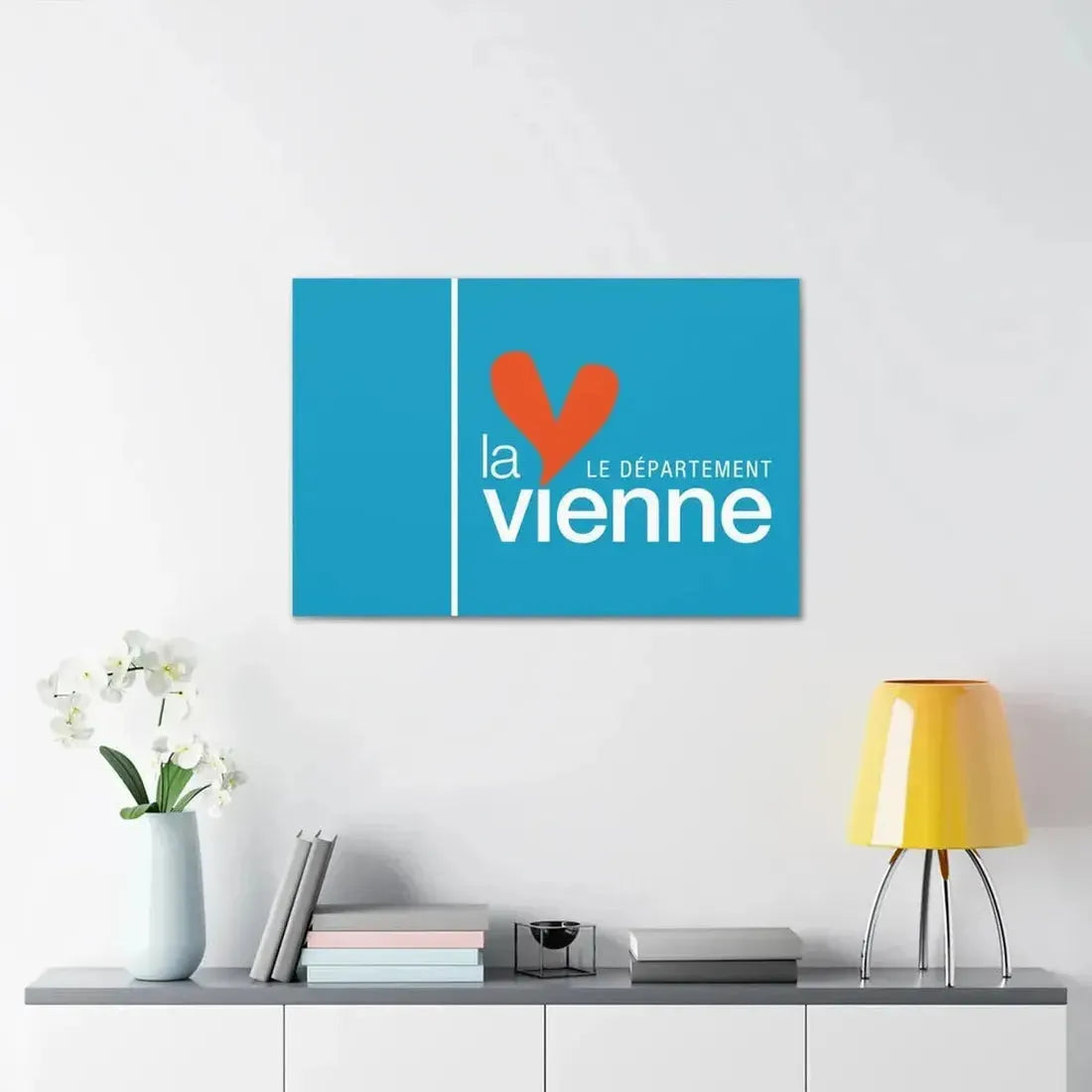 Flag of Vienne France - Canvas Wall Art - The Sticker Space