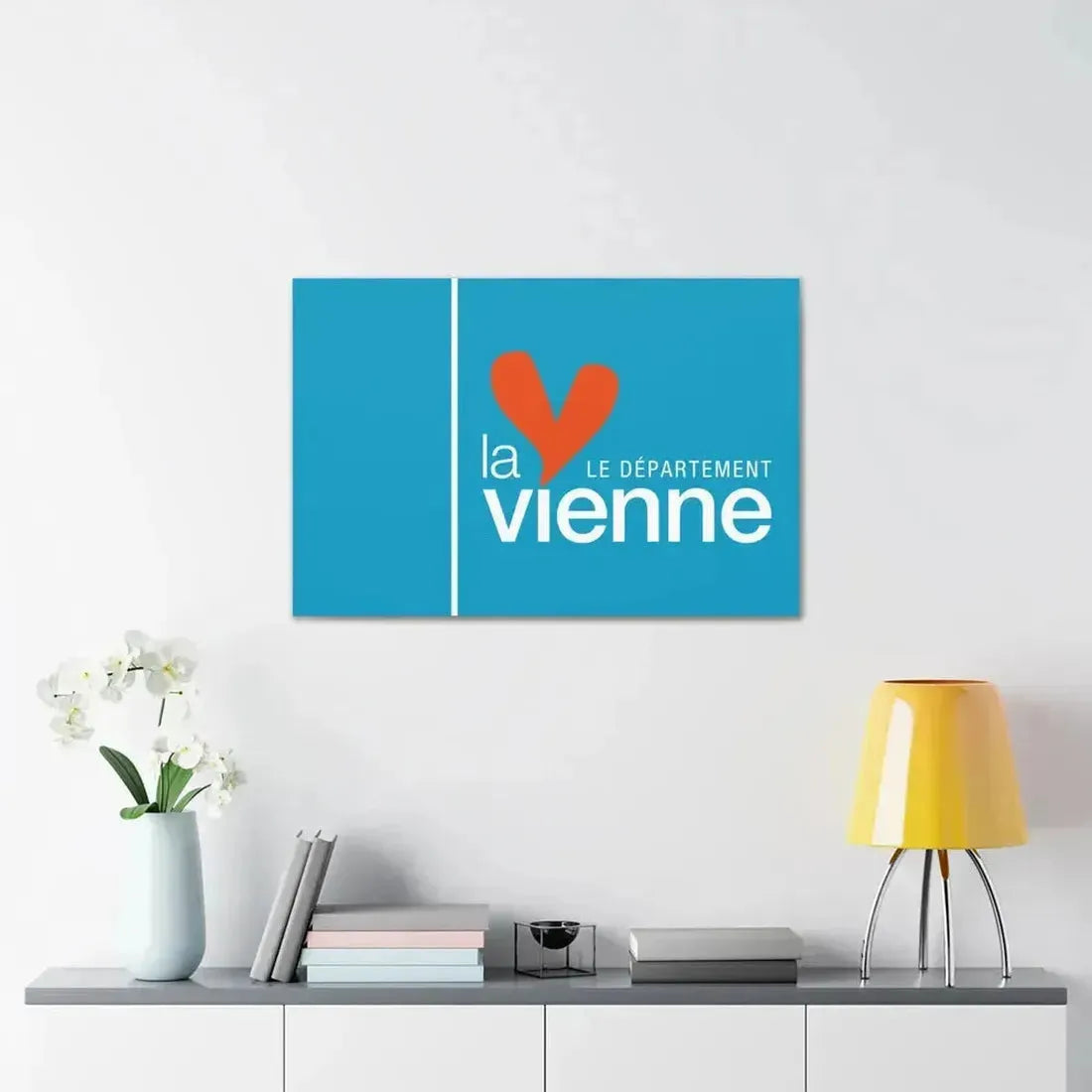 Flag of Vienne France - Canvas Wall Art - The Sticker Space