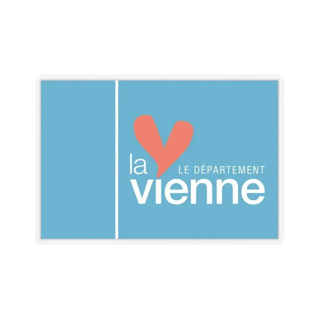 Flag of Vienne France - STICKER Vinyl Kiss-Cut Decal 3 Inch Transparent - The Sticker Space