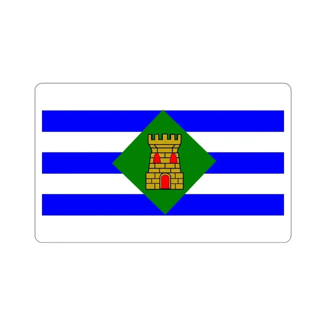 Flag of Vieques Puerto Rico STICKER Vinyl Die-Cut Decal 5 Inch - The Sticker Space
