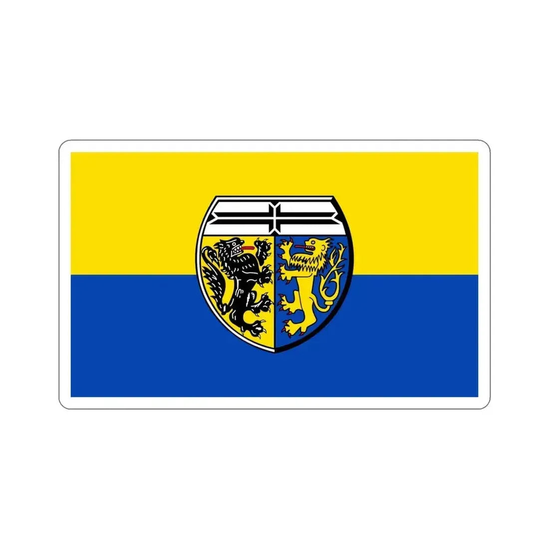 Flag of Viersen Germany STICKER Vinyl Die-Cut Decal 4 Inch - The Sticker Space