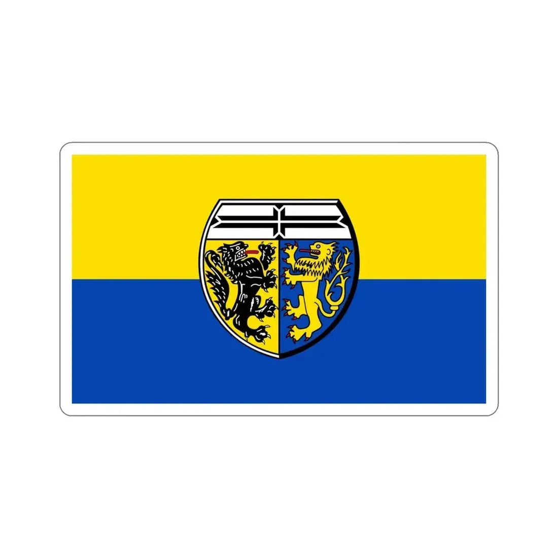 Flag of Viersen Germany STICKER Vinyl Die-Cut Decal 4 Inch - The Sticker Space