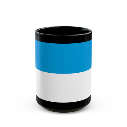 Flag of Viljandi Estonia - Black Coffee Mug-15oz-The Sticker Space